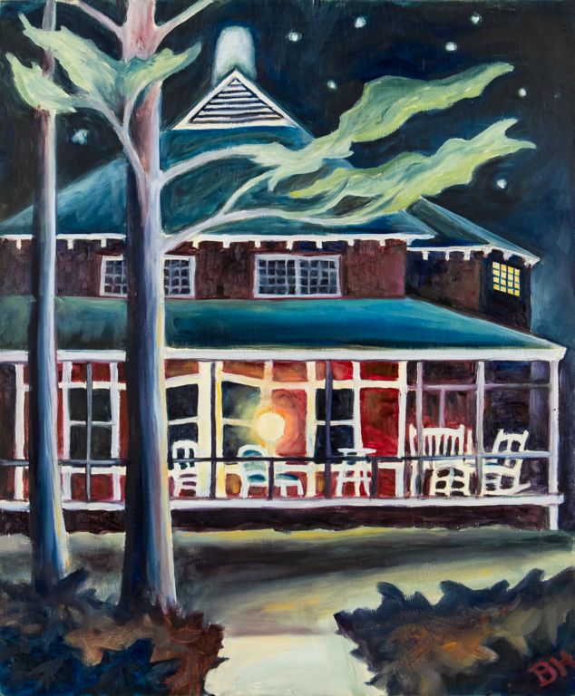 The Pines Porch II, oil on board