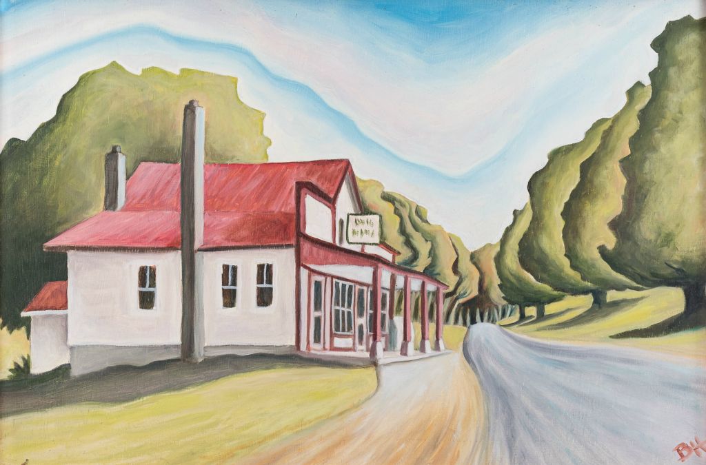 General Store III, oil on panel, 16"H x 24"W