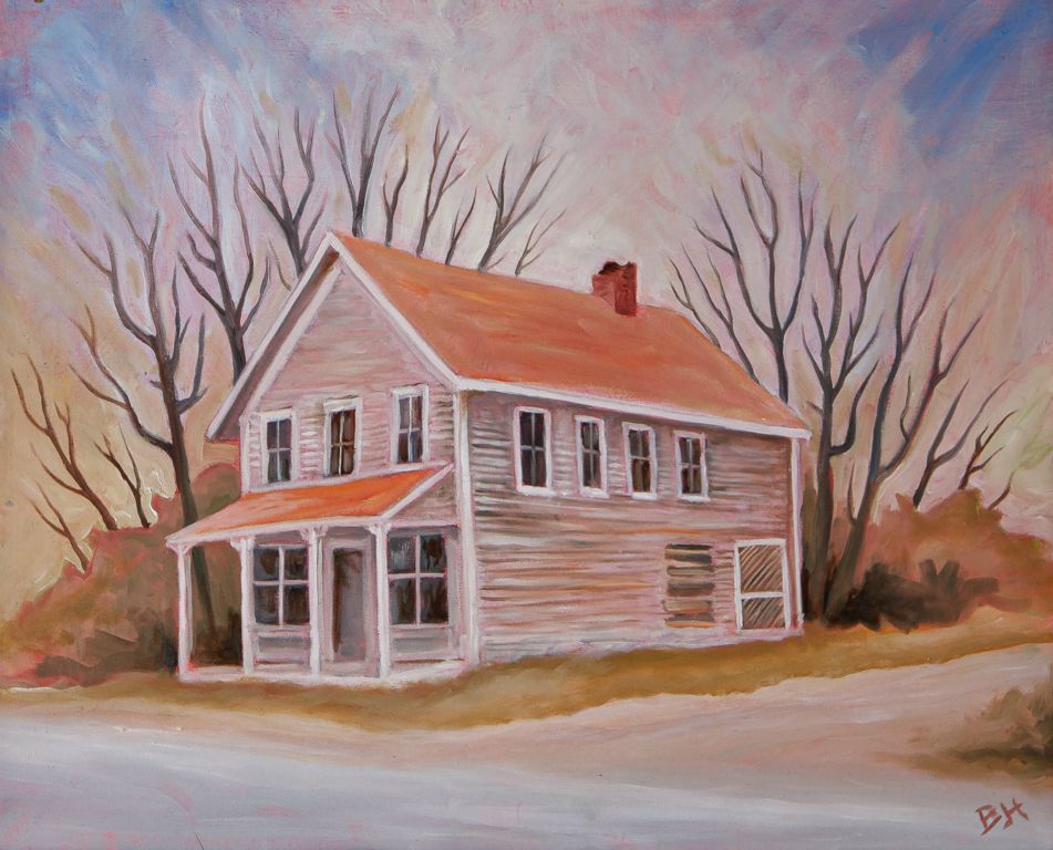 Old Mission General Store, oil on board