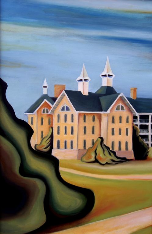 The Commons Building 50 - I, oil on board
