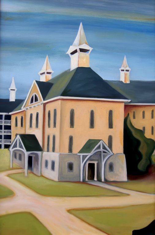 The Commons Building 50 - II, oil on board