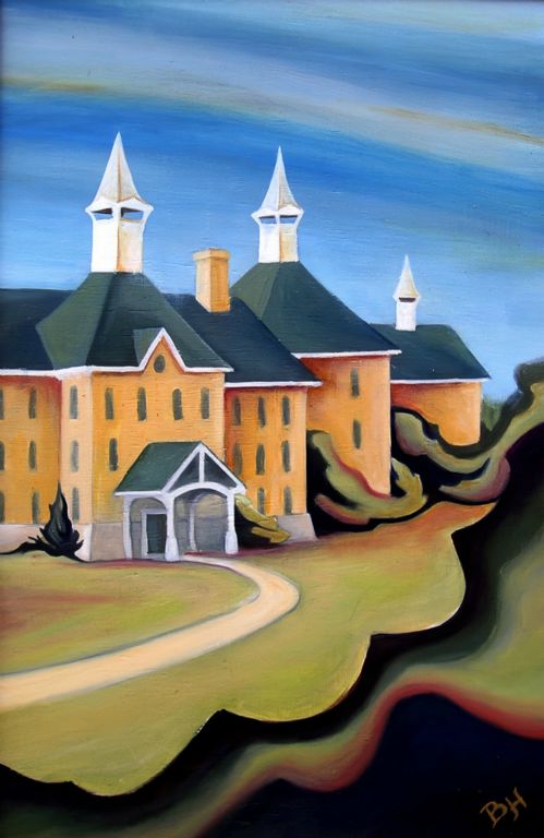 The Commons Building 50 - III, oil on board