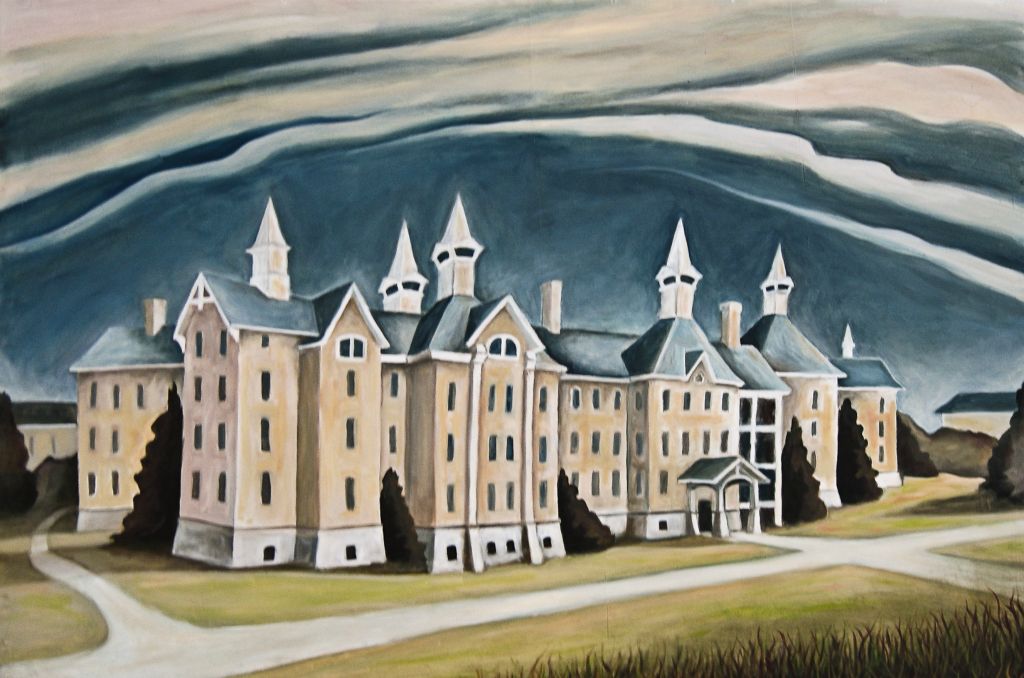State Hospital I, oil on board