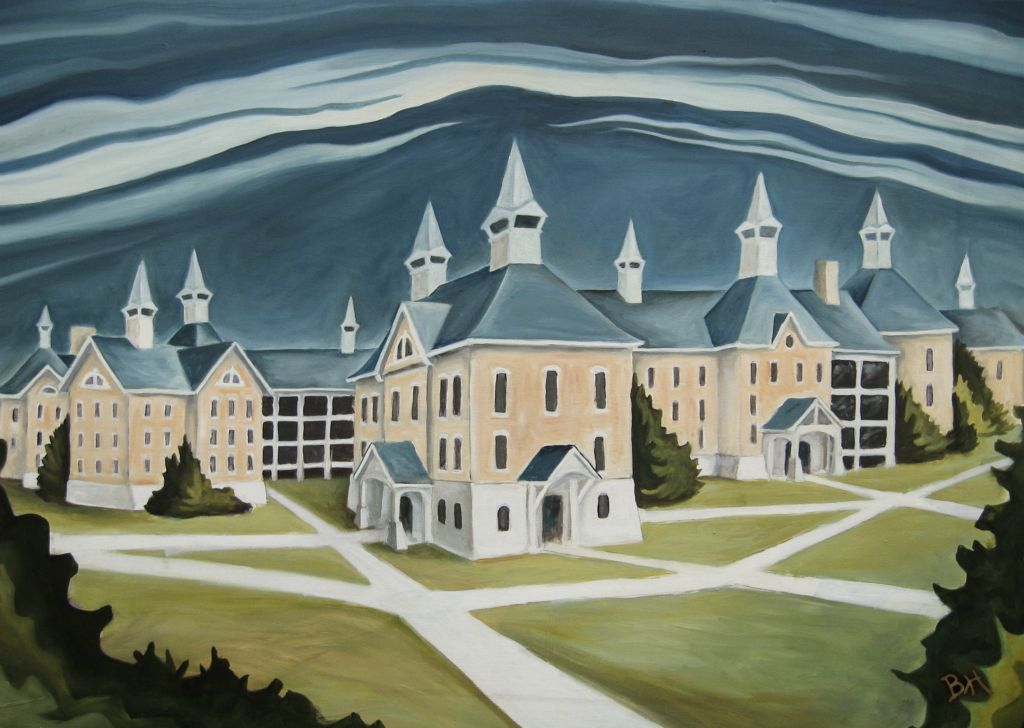 The Commons Building Fifty, oil on board