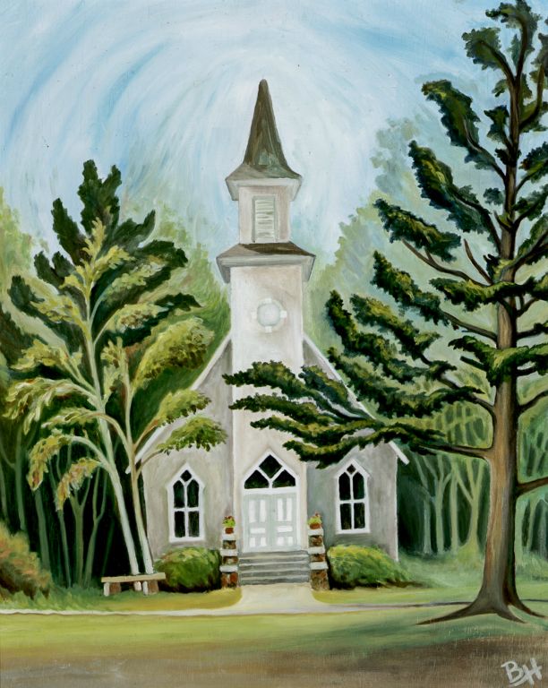 Congregational, oil on board